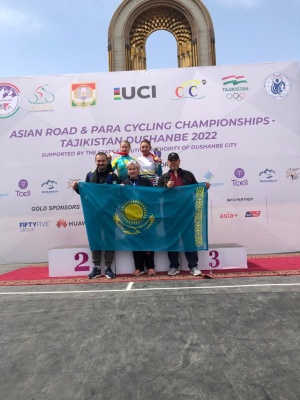 Душанбе қаласында өткен Азия Чемпионатында велосипедшілер  үздік нәтиже  көрсетті